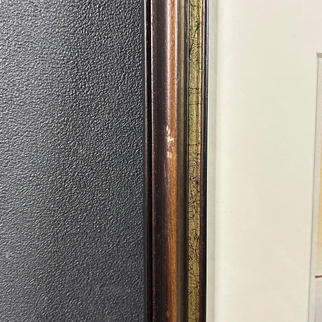 美品 中原淳一 叙情美少女画「梅の頃」多色摺木版画 中原蒼二監修 証明