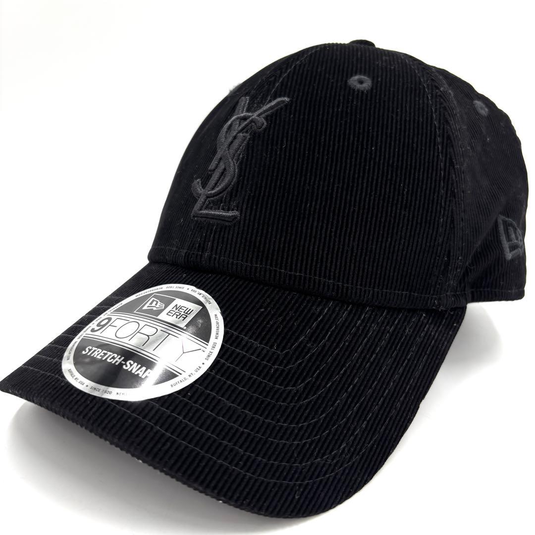 極美品 イヴサンローラン コーデュロイ キャップ ニューエラ ロゴ ユニセックス