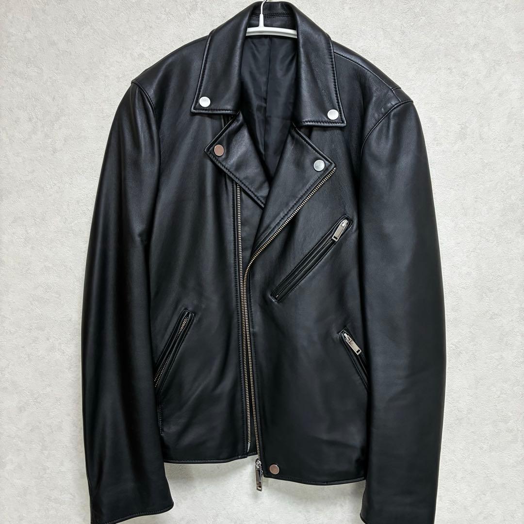 STUDIOUS レザージャケット ダブルライダースジャケット ブラック 本革 ダブルライダース/DOUBLE RIDERS（ライダースジャケット）｜CITY