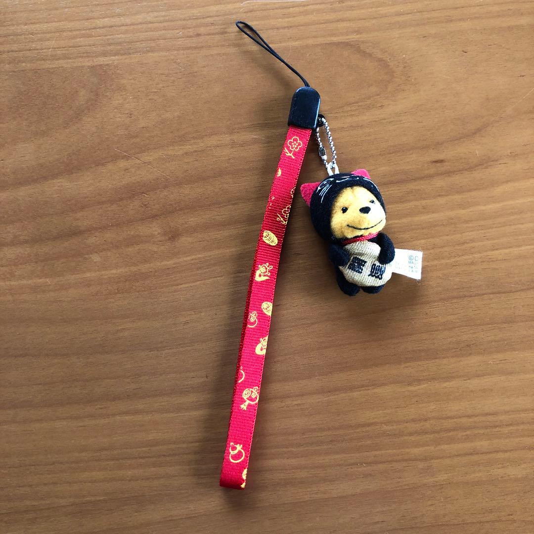 ストラップ　くまのプーさん（招き猫）