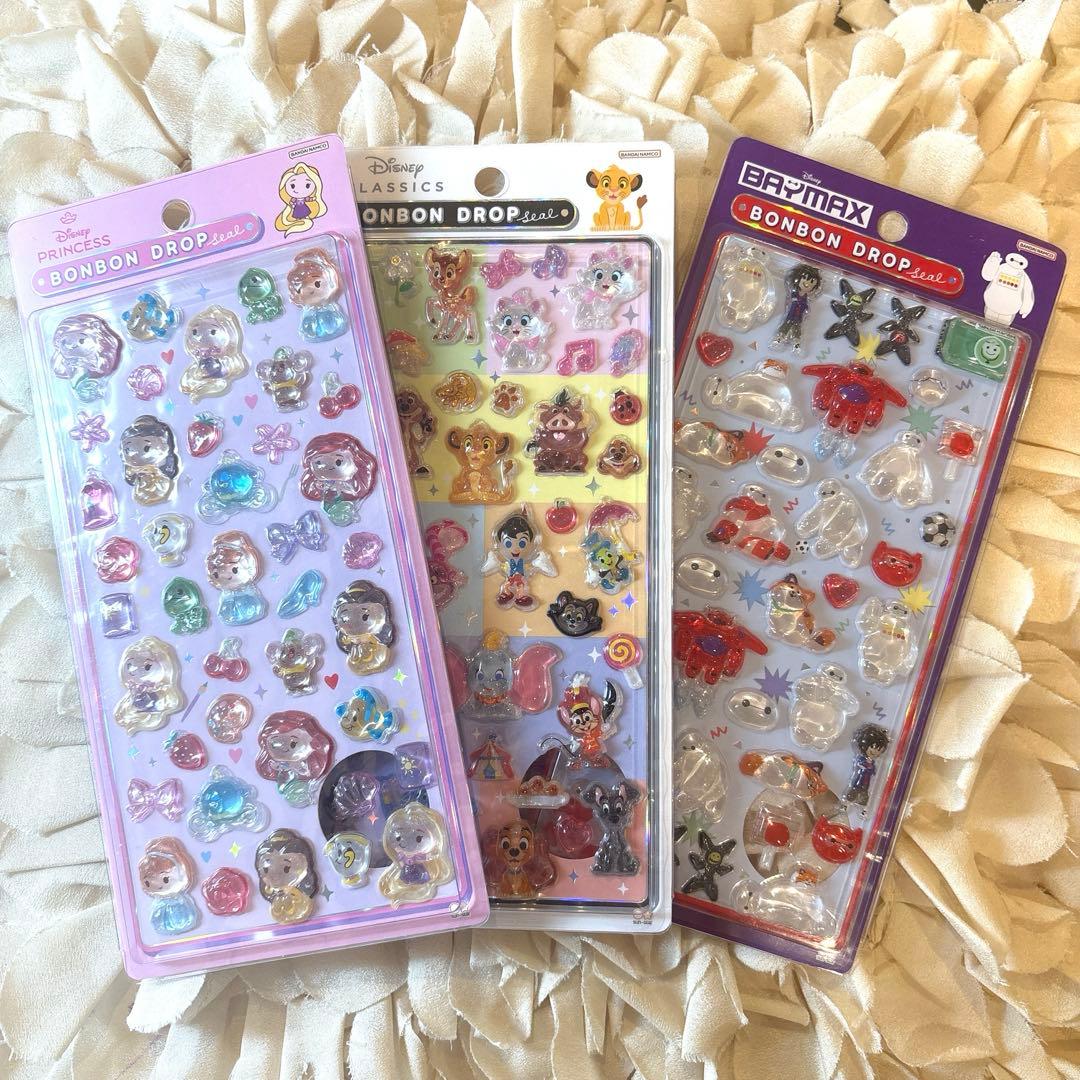 ディズニーボンボンドロップシール3種セット 楽天市場】サンスター文具 ボンボンドロップシール ディズニー 立体