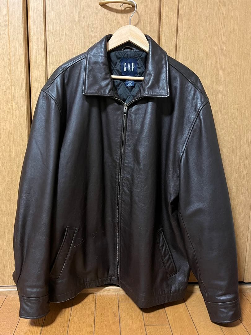 00s oldgap レザージャケット　ダークブラウン　XL