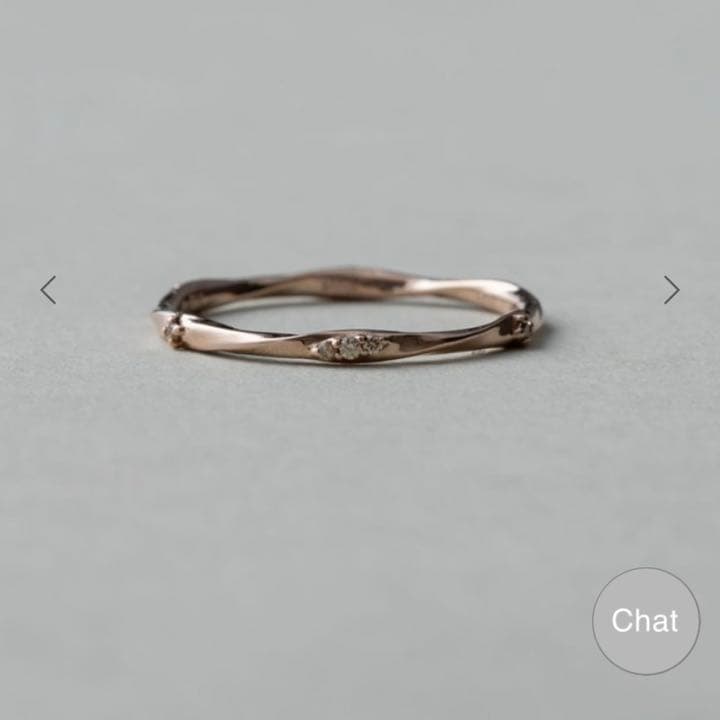 K18MPG レイヤード ダイヤモンド ツイスト リング