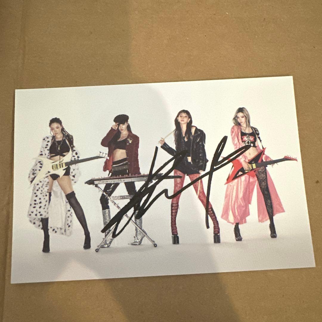 aespa カリナ　直筆 サイン入りポストカード　アメリカ　rich man