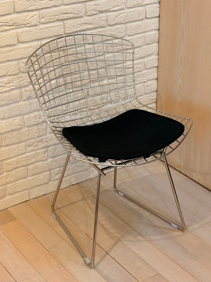 ★美品★ハリー・ベルトイア　ワイヤーチェア② シルバー ミッドセンチュリー ワイヤーチェア チェア ミッドセンチュリー ハリーベルトイア