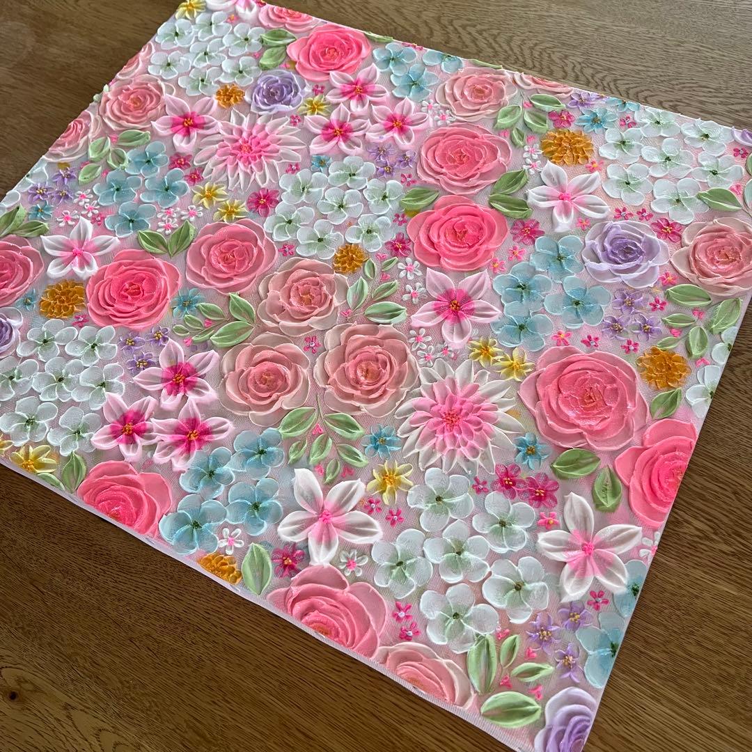 テクスチャーアート　ボタニカル フラワーアート 花図鑑 フランフラン