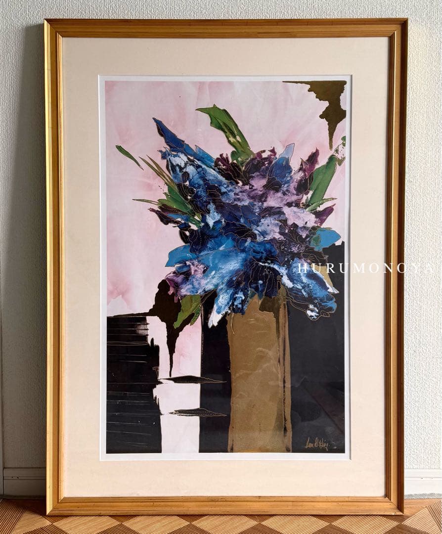 SNT1375 絵画 IAN W KING【BLUE VELVET】額装 アート