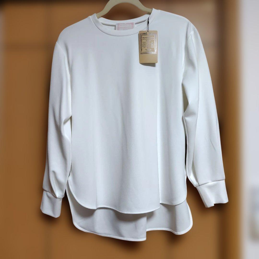 【新品タグ付】Beardsleyビアズリー Tブラウス Oサイズ 新品タグ付き】BEARDSLEY(ビアズリー)Tブラウス 0サイズ 白｜Yahoo