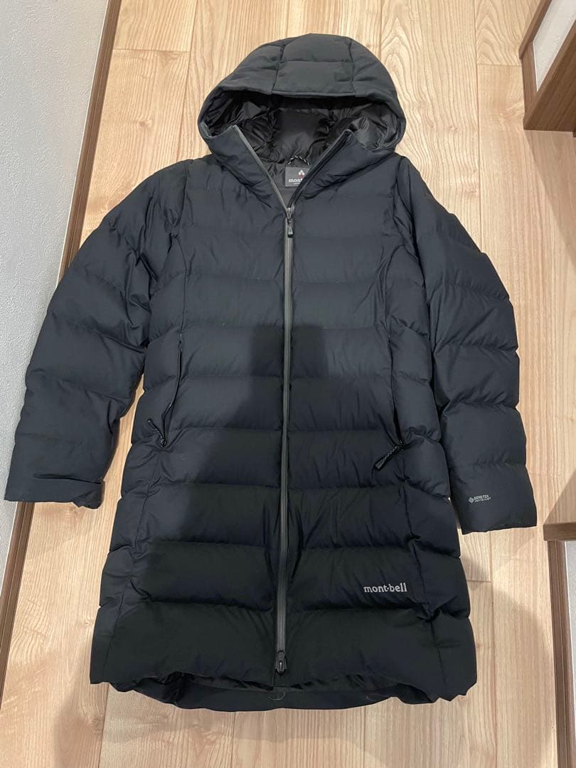 mont-bell レディース L ブラック ダウンジャケット モンベル mont-bell トラベルダウンパーカ Women's （ブラック