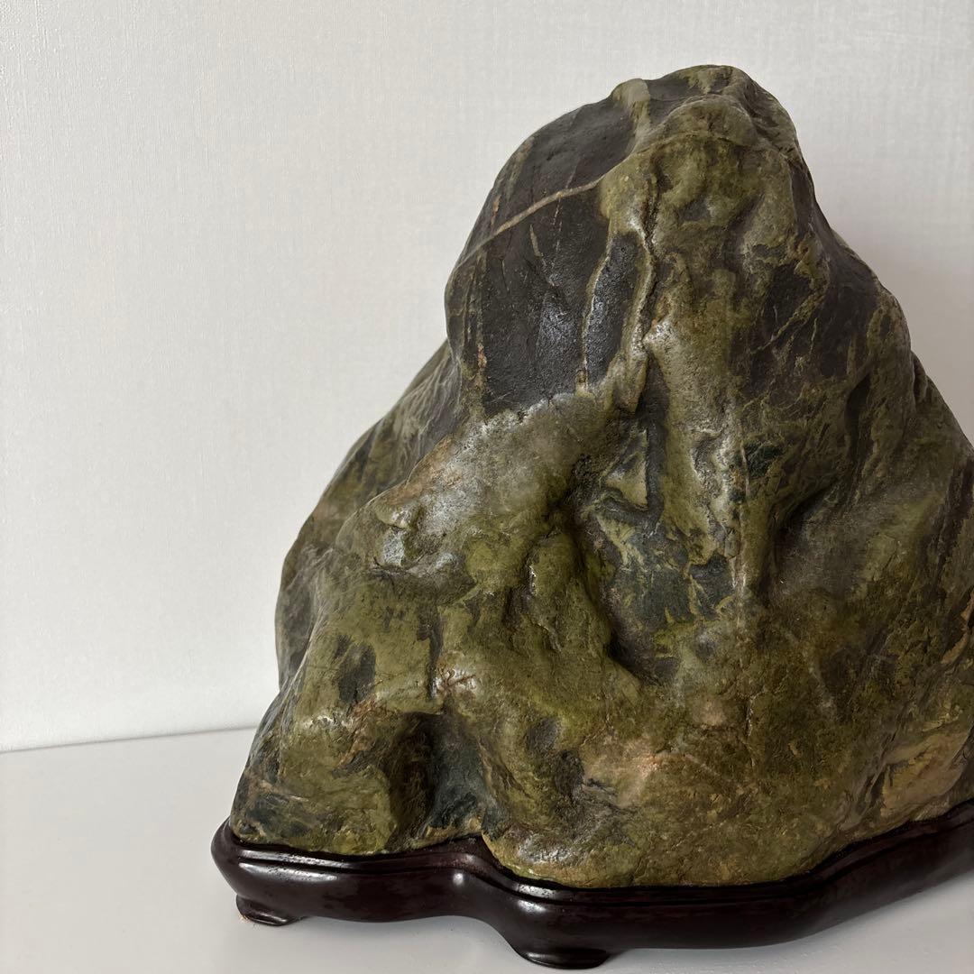 水石 盆石 鑑賞石 約14.5㎏ 高さ25cm 幅32cm 天然石 置物