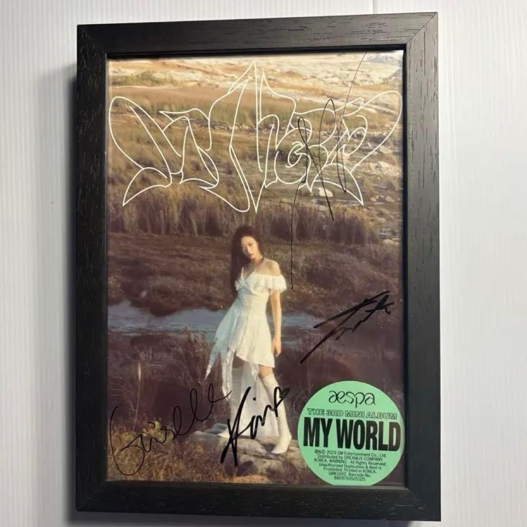 aespa サイン　直筆　LINE MUSIC 再生キャンペーン aespa サイン 直筆 LINE MUSIC 再生キャンペーン｜Yahoo!フリマ（旧