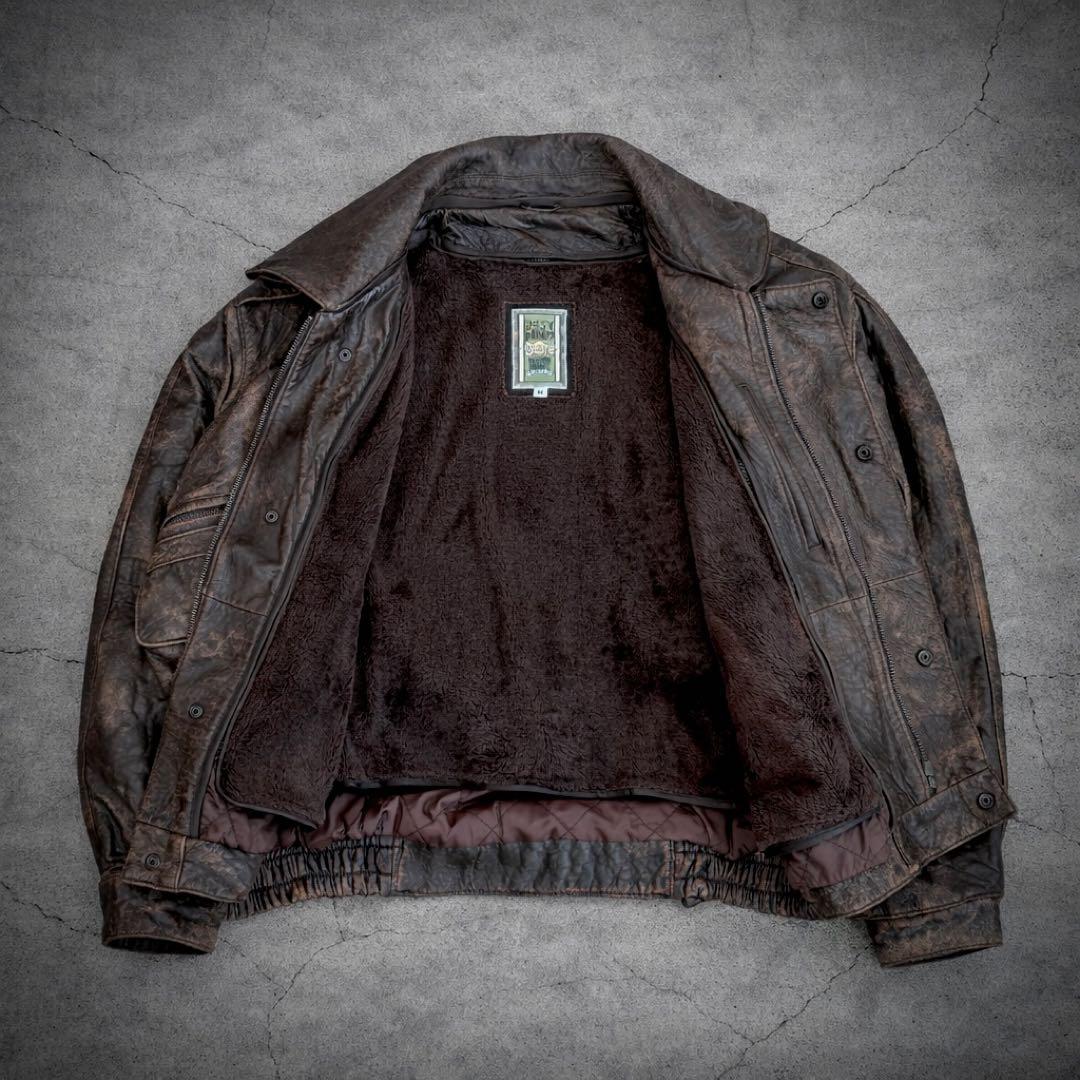 羊革】90s vintage leather jacket g1 a2 短丈 - メルカリ