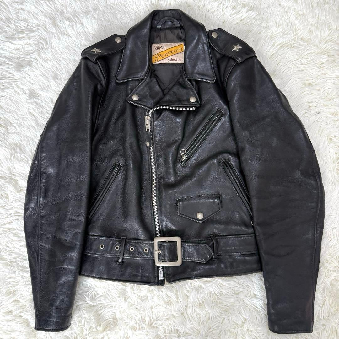 ナツ様✨米国製 schott ダブルライダースジャケット 613 ワンスター