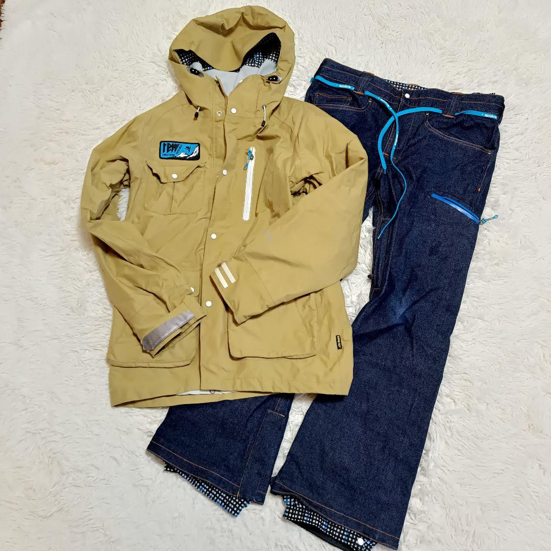rew ウェア スノーボードウェア ゴアテックス ジャケット デニム L