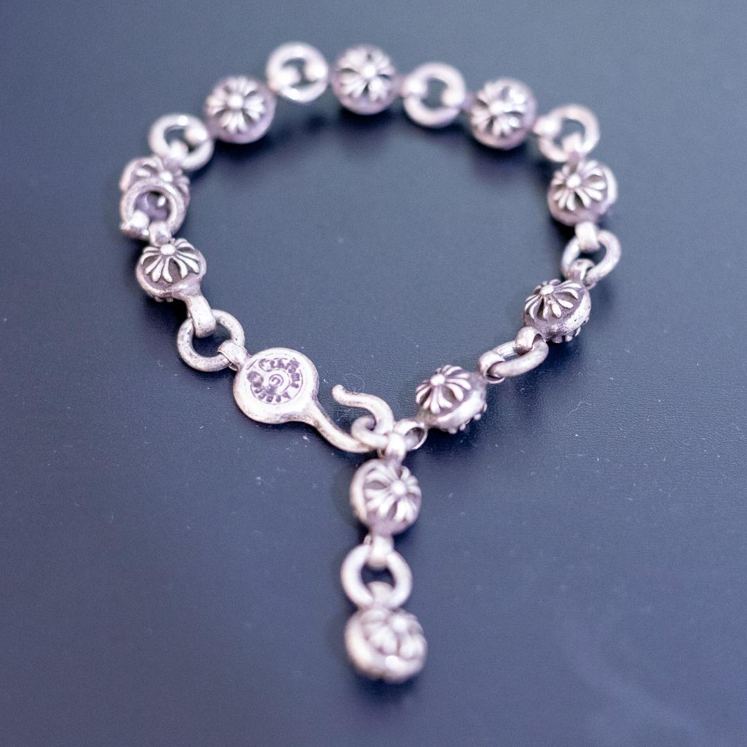 【最終値下】CHROME HEARTS クロムハーツ クロスボールブレス（本物） CHROME HEARTS CHクロスボール ブレスレット #2 シルバー 925