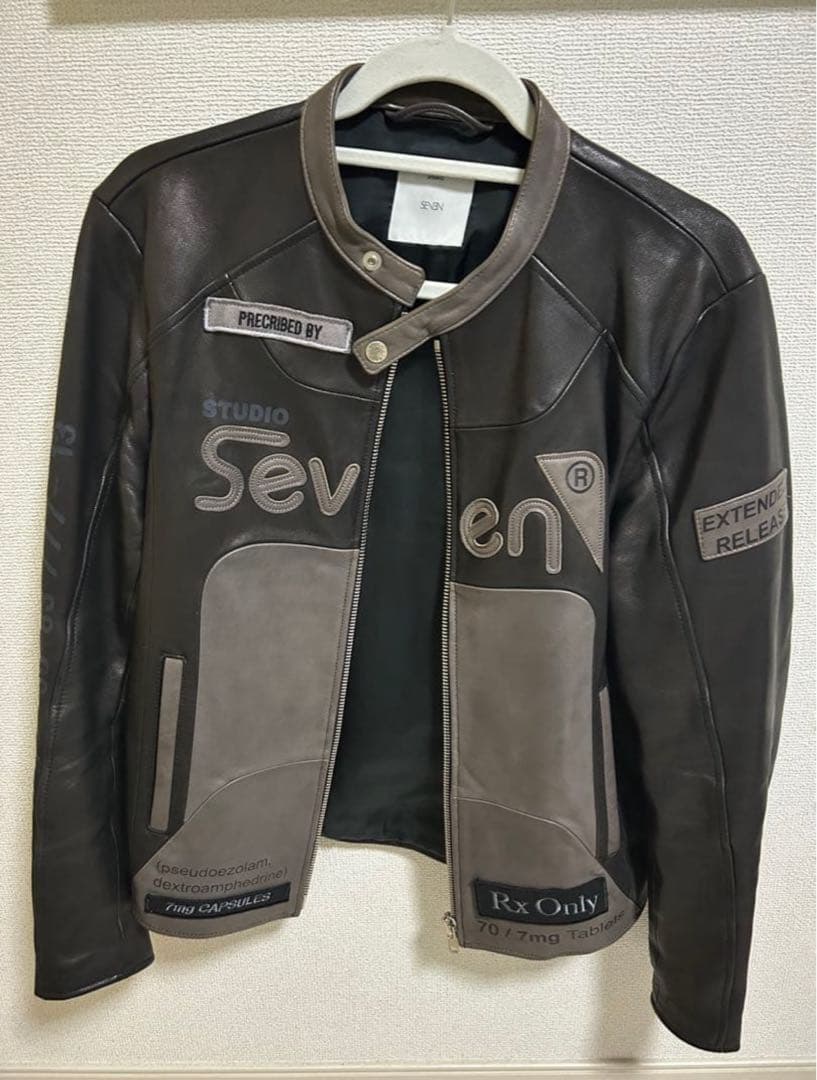 Studio Seven ダークブラウン レザージャケット M Studio Seven ダークブラウン レザージャケット M 大人の魅力あふれる