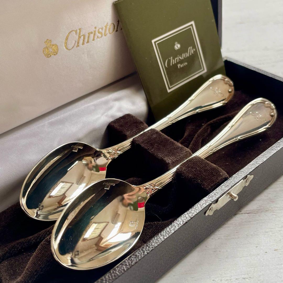 未使用Christofleクリストフル リュバン スプーン box入り2本セット