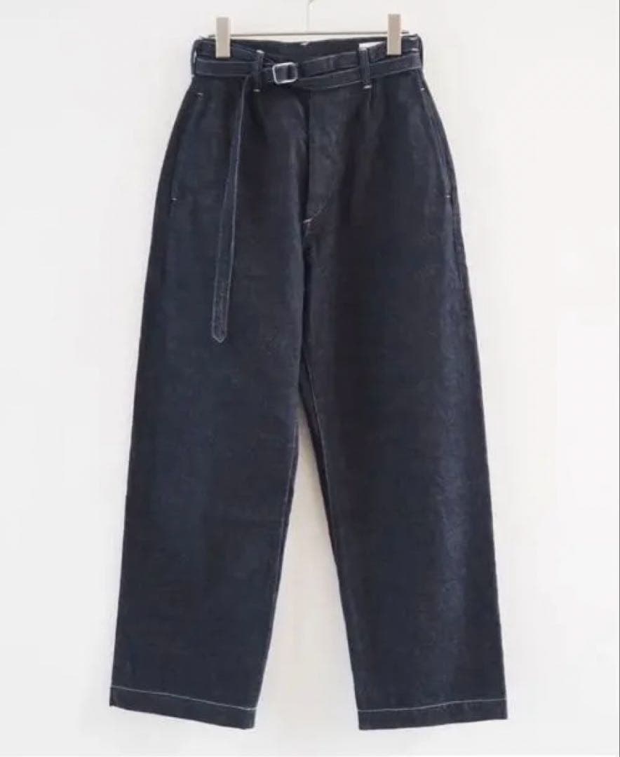 パンツ blurms DENIM NARROW BELTED PANTS