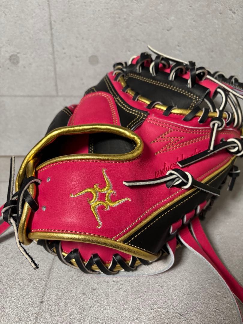☆2026 最新 要ミット軟式用キャッチャーミット 限定カラーKANAMEピンク