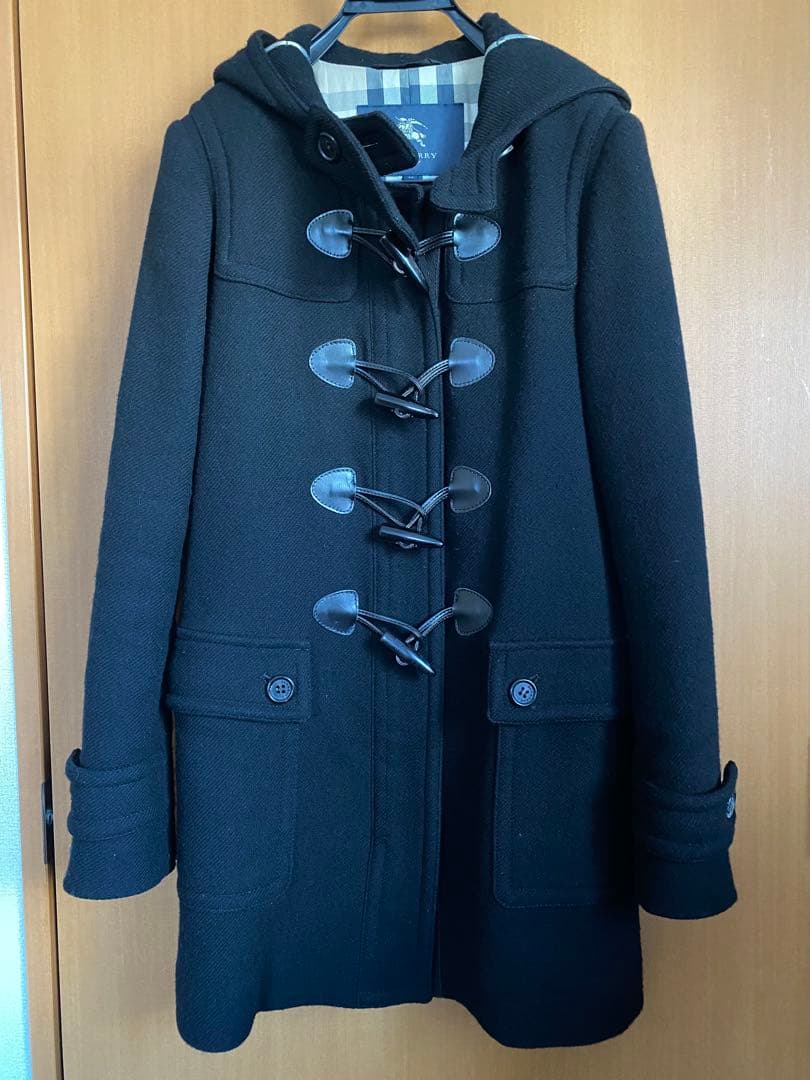 バーバリー ダッフルコート 黒 ウール バーバリー メンズ コート BURBERRY ブランド ダッフルコート アウター