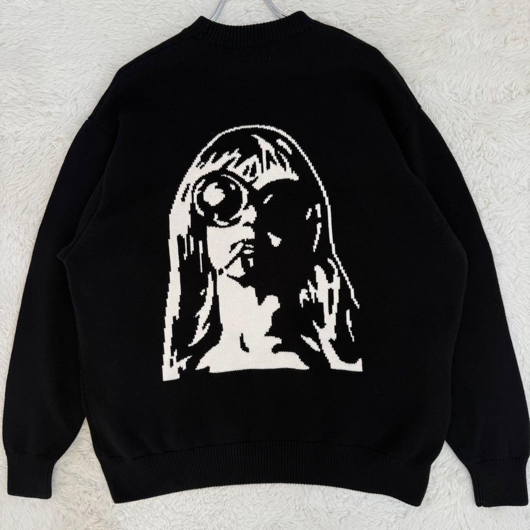 美品XL/人気完売●ヒステリックグラマー メガネ ヒスガール 綿ニット