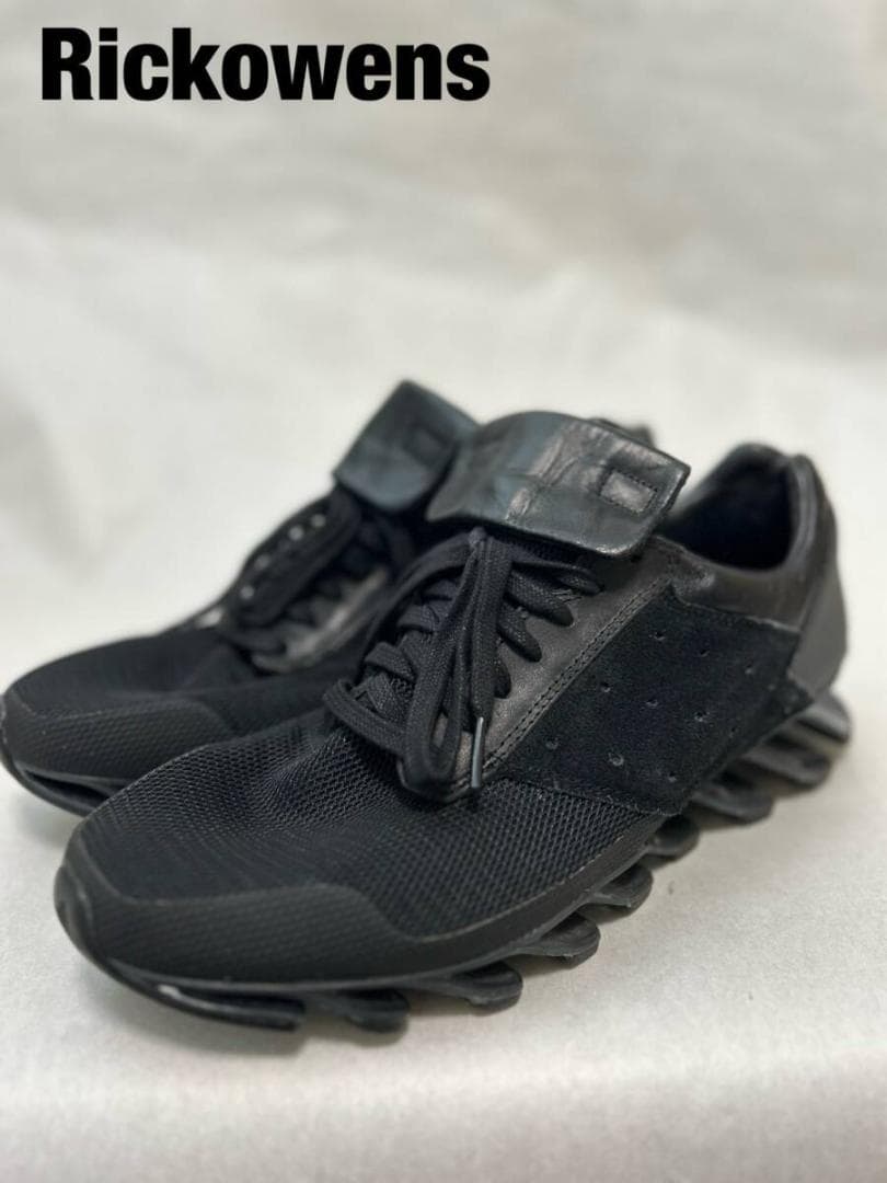 Rickowens ブラック スニーカー Rick Owens leather trainers men's black color at PRM US