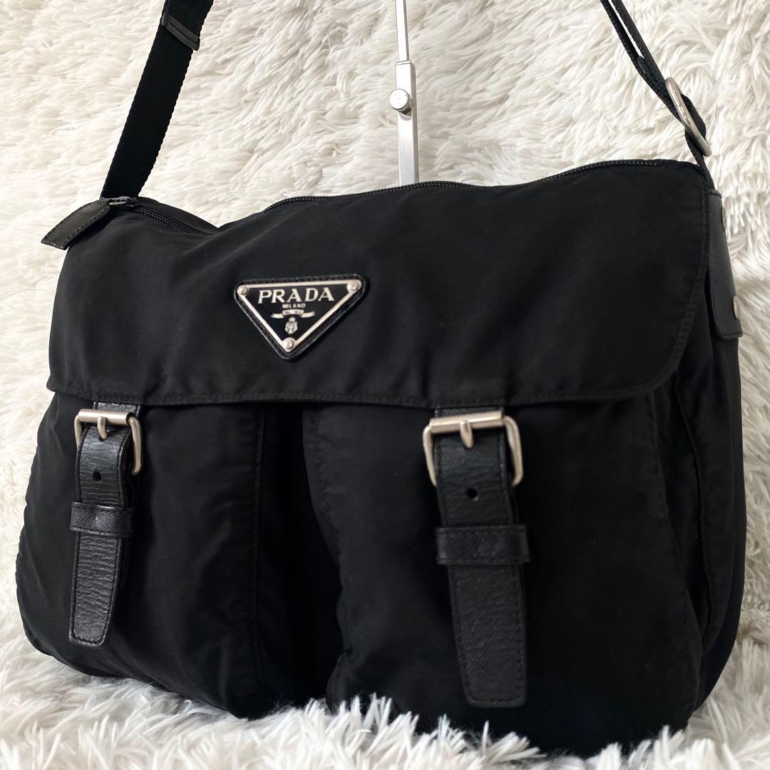 PRADA プラダ メッセンジャーバッグ 三角ロゴ ナイロン ブラック 白タグ