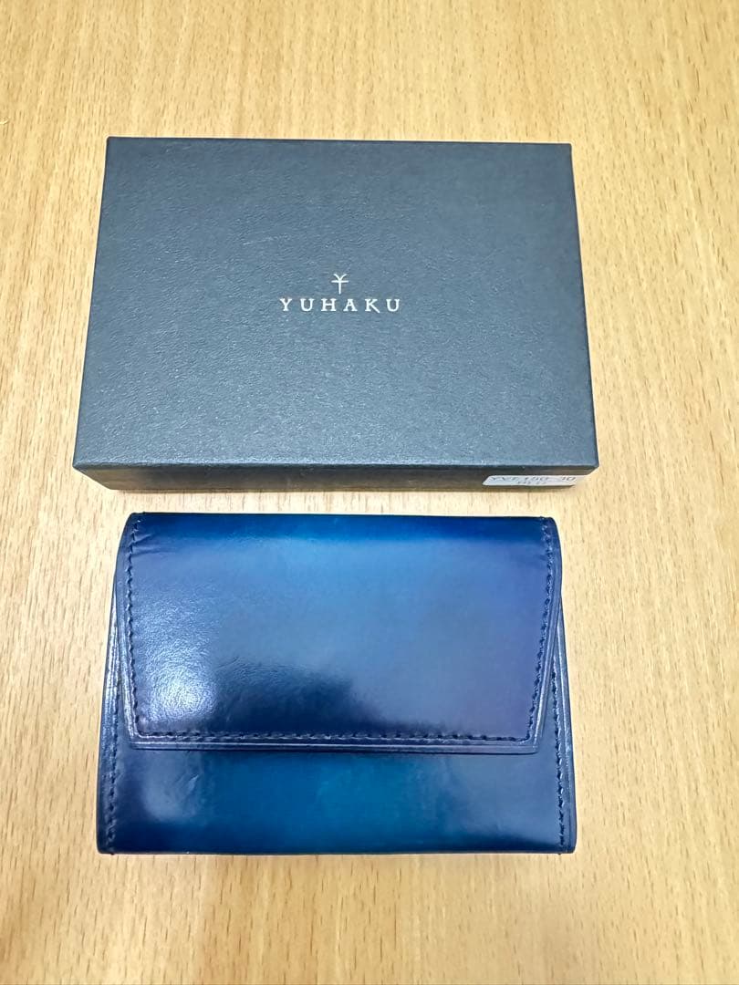yuhaku ミニウォレット ケース YVE150 ブルー