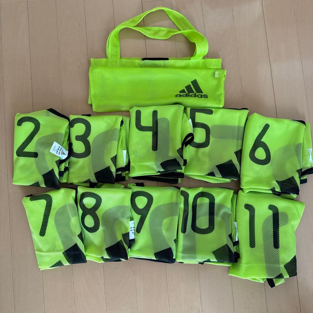 【闘将】10枚セット　adidas メッシュ　ビブス　L