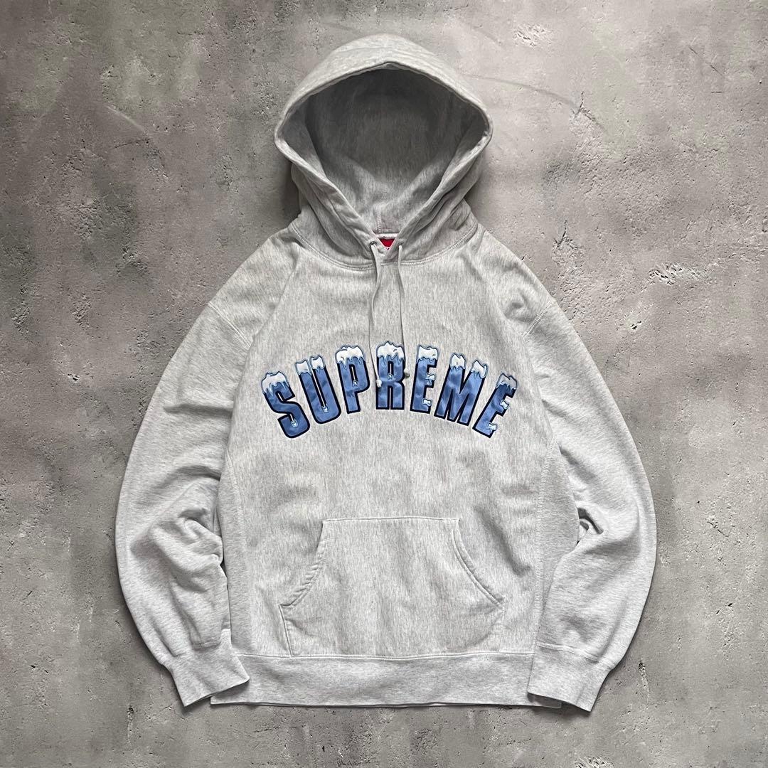 Supreme】後藤真希着用 雪ロゴ スウェットフーディー Icy Arc肉厚
