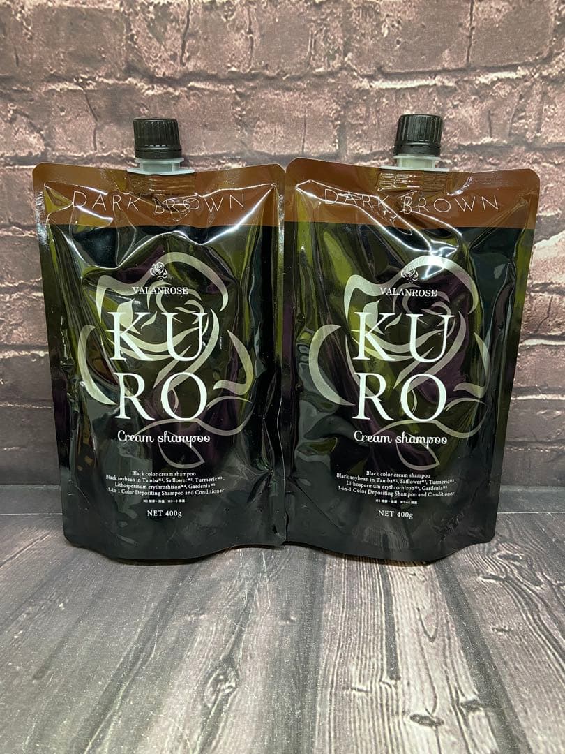 ⚫︎ VR クロクリームシャンプー　ダークブラウン 400g×2 バランローズ KUROクリームシャンプー 400g×2本 バランローズ