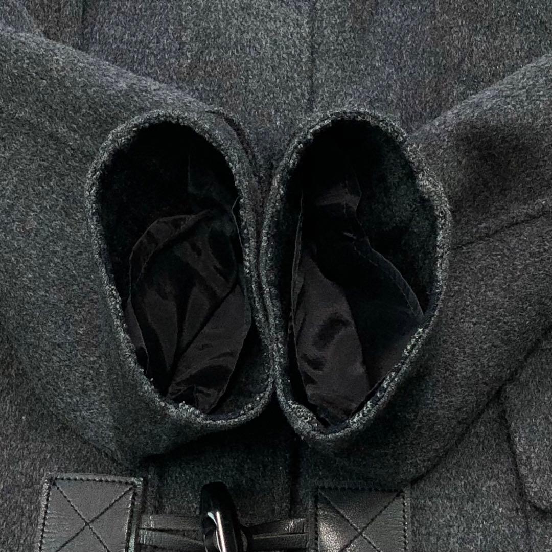 23区 ダッフルコート ウール混 裏地チェック ロング フード 40 L