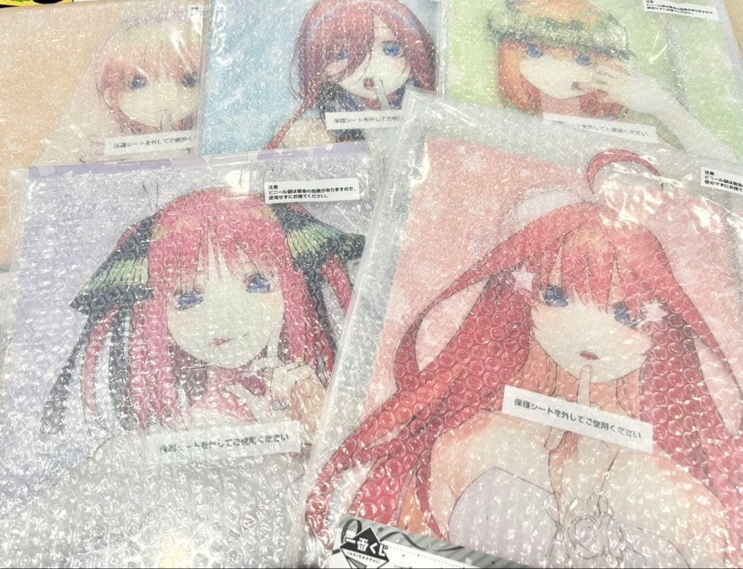 五等分の花嫁 一番くじ バストアップアクリルボード 一花 二乃 三玖 四葉 五月