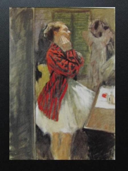 小磯良平、【踊り子】、希少な大判額装用画集より、美品、新品額装付