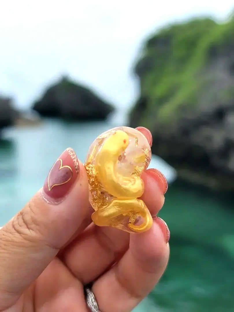 最強金運宝くじギャンブル上昇金蛇特大勾玉オルゴナイト