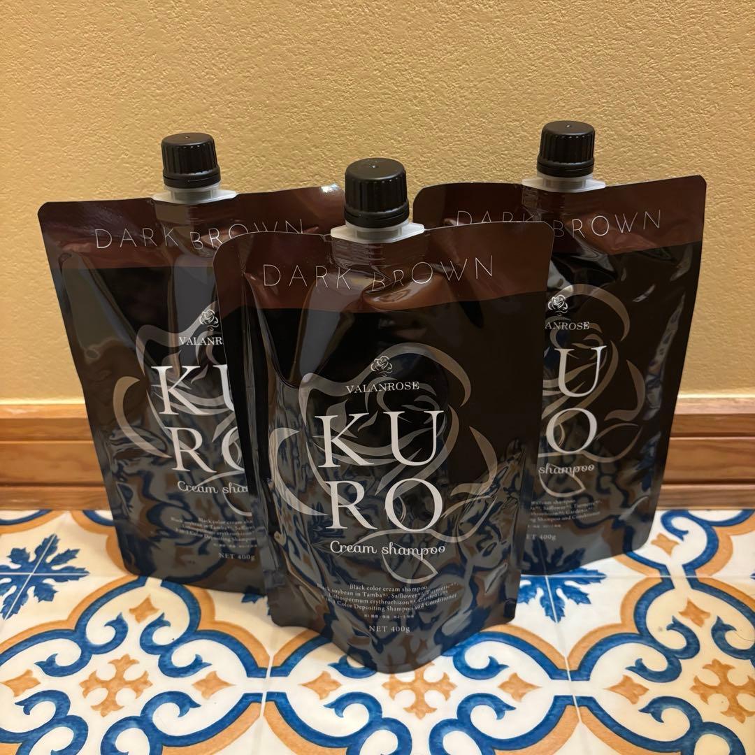3個セット KUROクリームシャンプー　ダークブラウン 白髪染め 400g 楽天市場】【LINEお友だち追加で500円クーポン】3個セット KURO