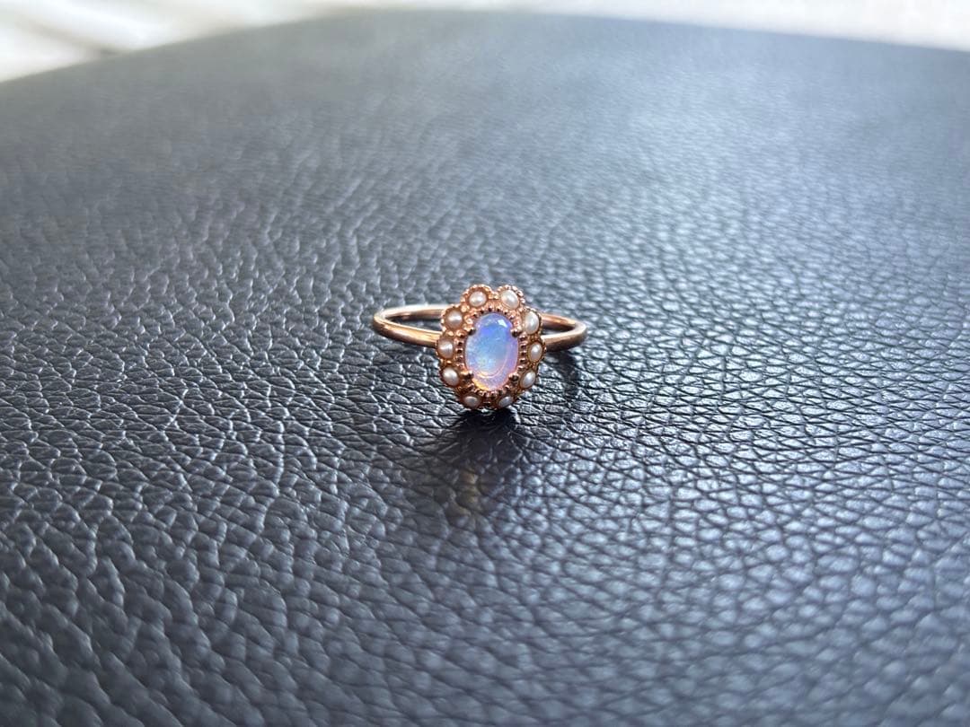 【ete】オパール　アンティーク調デザインリング