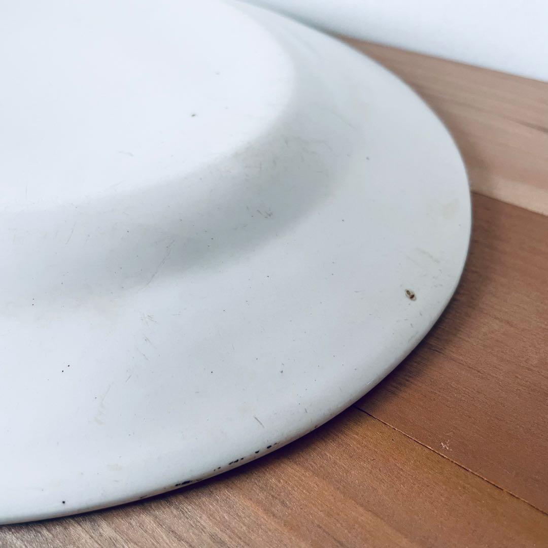 オーバルプレート ホワイト リム オーバル皿 大皿 平皿 アンティーク