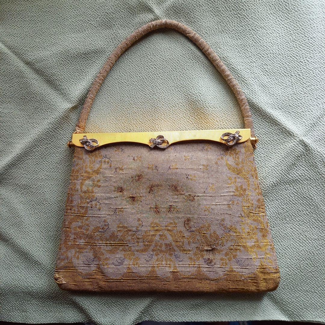 フランス　アンティークビーズ バッグ