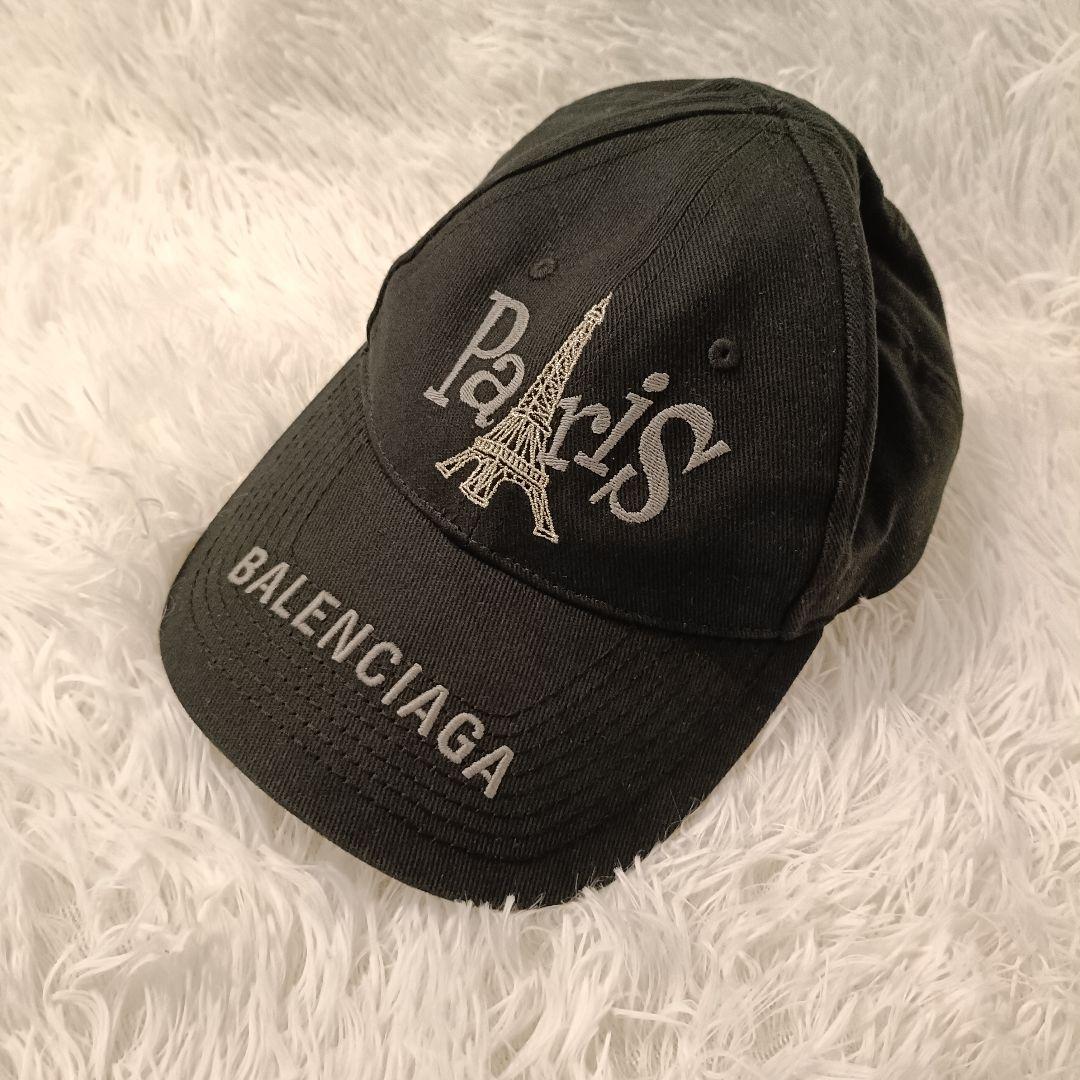 しょー様　極美品✨　BALENCIAGA Paris キャップ 黒　ブラック　バ
