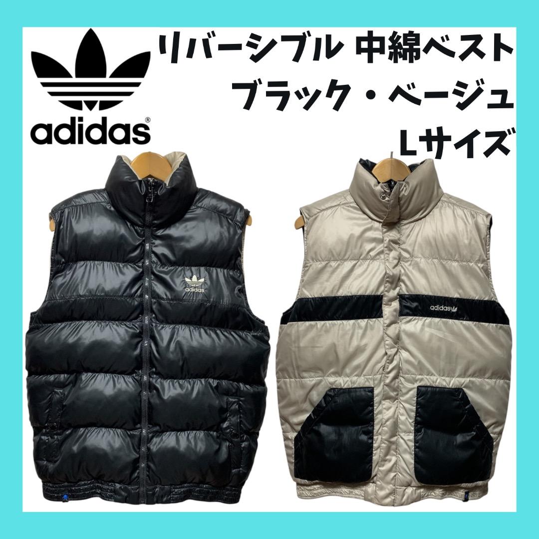 adidas リバーシブル ベスト L ブラック ファイヤーバード アディダス