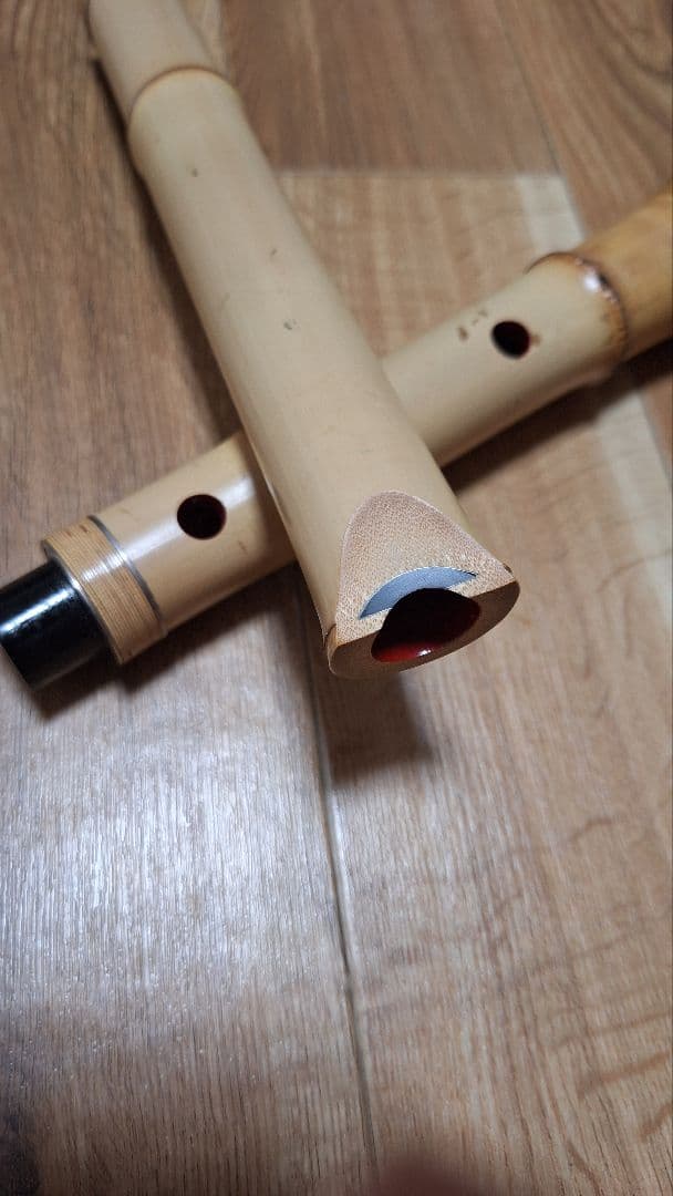 尺八 6寸 5孔 雪童銘 2印 美品 爆鳴り