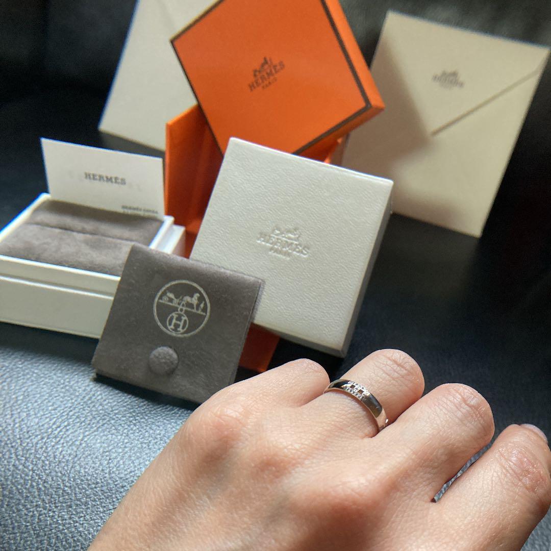 ☆HERMES エルメス K18 WG エヴァーヘラクレス ダイヤモンドリング