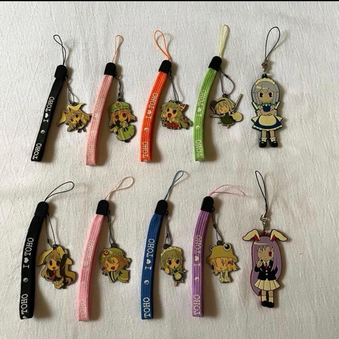 東方Project 鈴仙 咲夜 幽々子 妖夢　ラバーストラップ　コレクション
