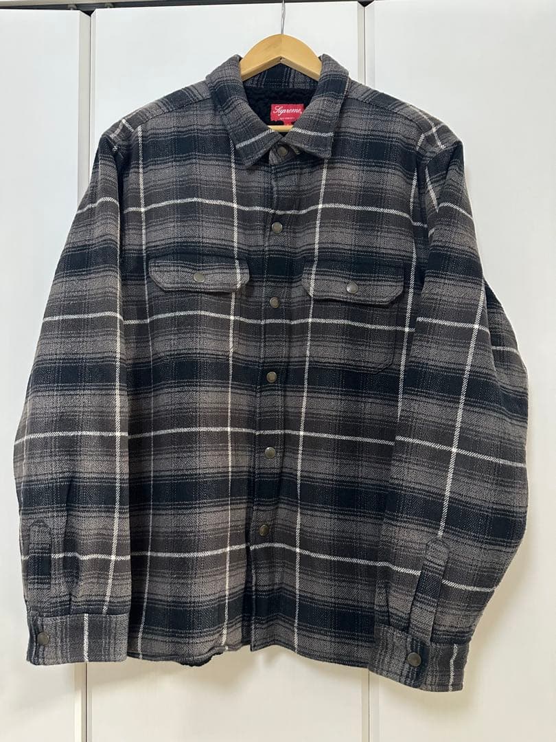 ジャケット・アウター Supreme shearling lined flannel shirt