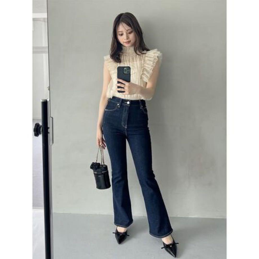 SNIDEL スナイデル　STYLEUPPANTS】ハイウエストフレア サイズ0