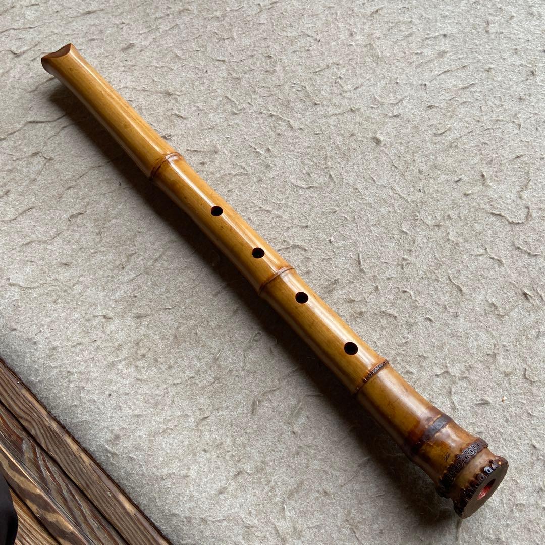 32 値下げ　尺八  一尺七寸管　地無し延管　銘竹山？
