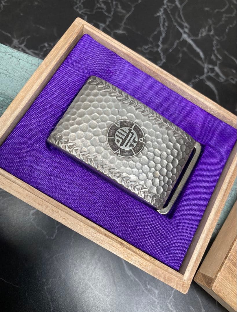 [A] 銀製 創立十周年記品 10年勤続表彰 東京証券業協曹 ベルトバックル