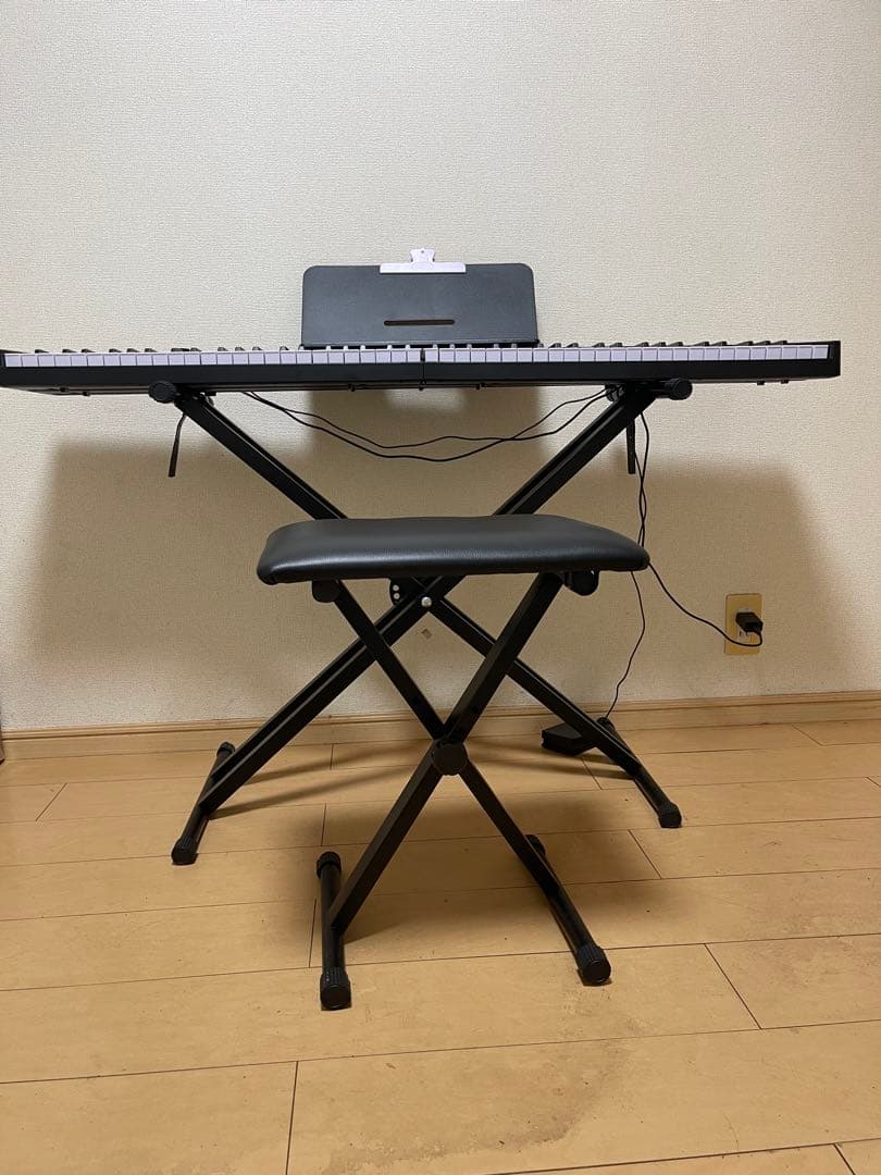 未使用 電子キーボード スタンド 椅子セット CARINA PIANO