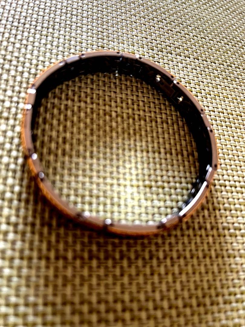 GAMMAシルバーゴールドタングステンス磁気ブレスレット　アクセサリー　健康用品